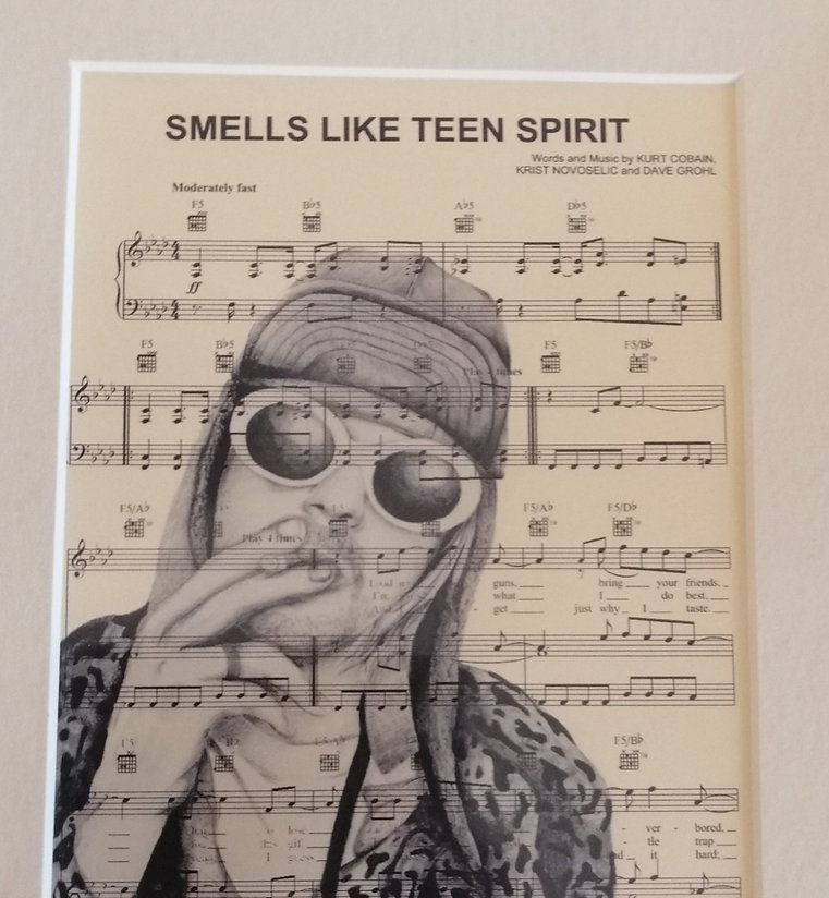 Nirvana Sheet Music Print
