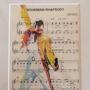 Freddie Mercury Sheet Music Print