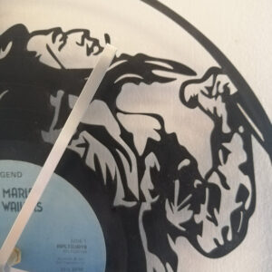 Bob Marley Vinyl Clock close up 1