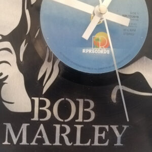 Bob Marley Vinyl Clock close up 2