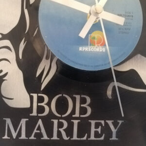 Bob Marley Vinyl Clock close up 2 Bob Marley Vinyl Clock close up 2