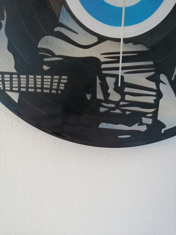 Bruce Springsteen Vinyl Clock close up 2