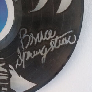 Bruce Springsteen Vinyl Clock close up 3