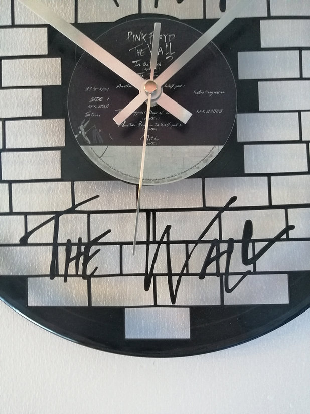Pink Floyd The Wall Vinyl Clock close up 2