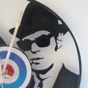 The Blues Brothers Vinyl Clock close up 3