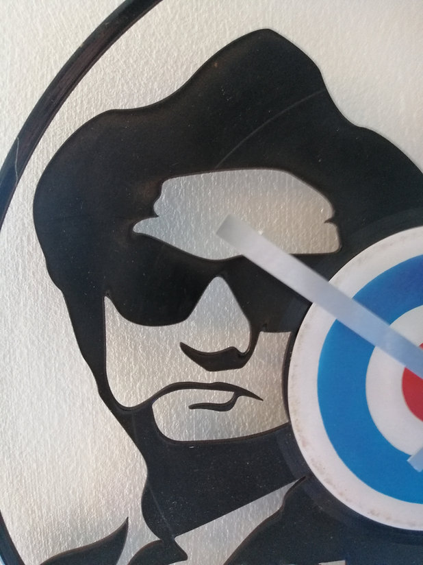 The Blues Brothers Vinyl Clock close up1