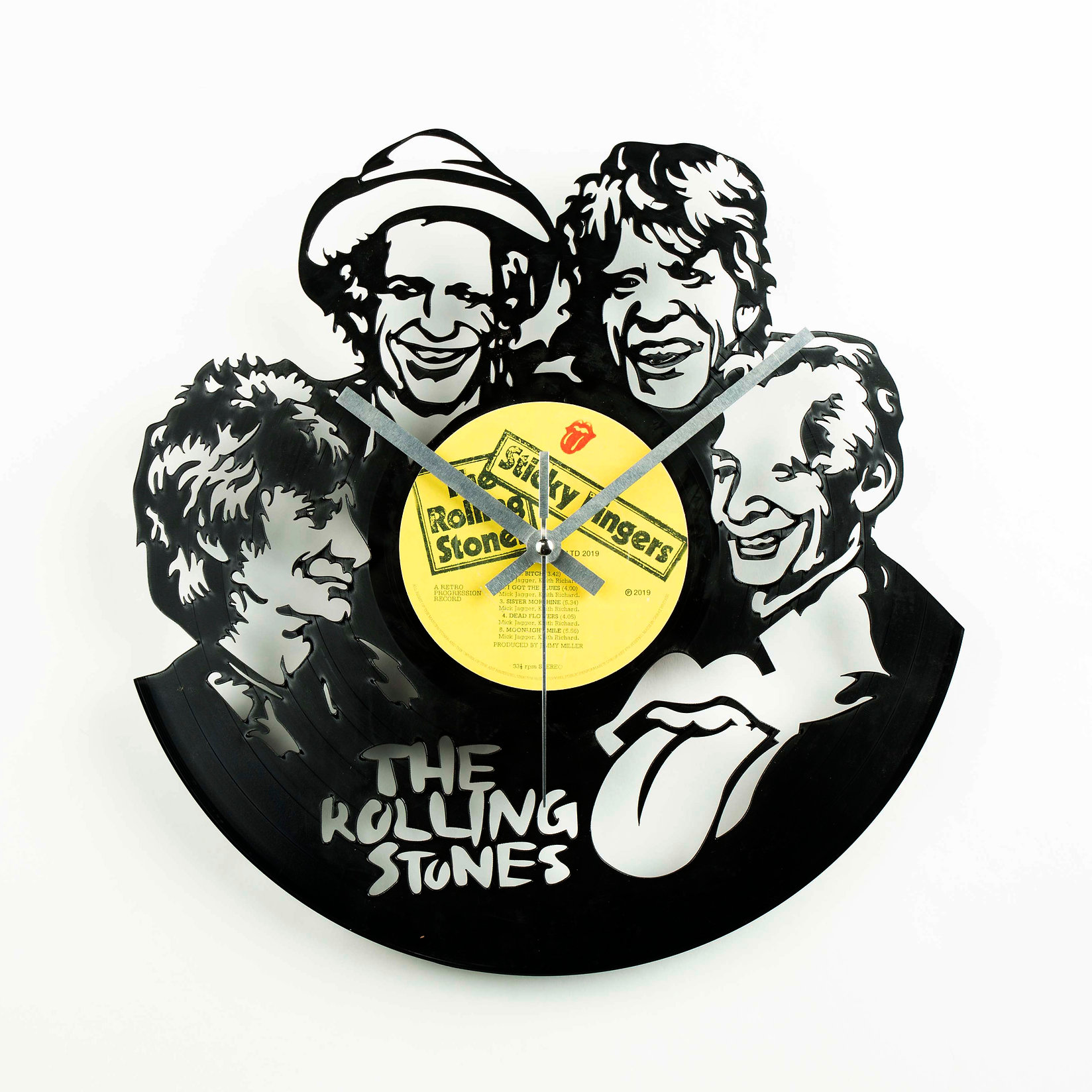 The Rolling Stones Band Vinyl Clock