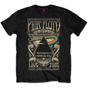 Pink Floyd Carnegie Hall Poster Black T-Shirt