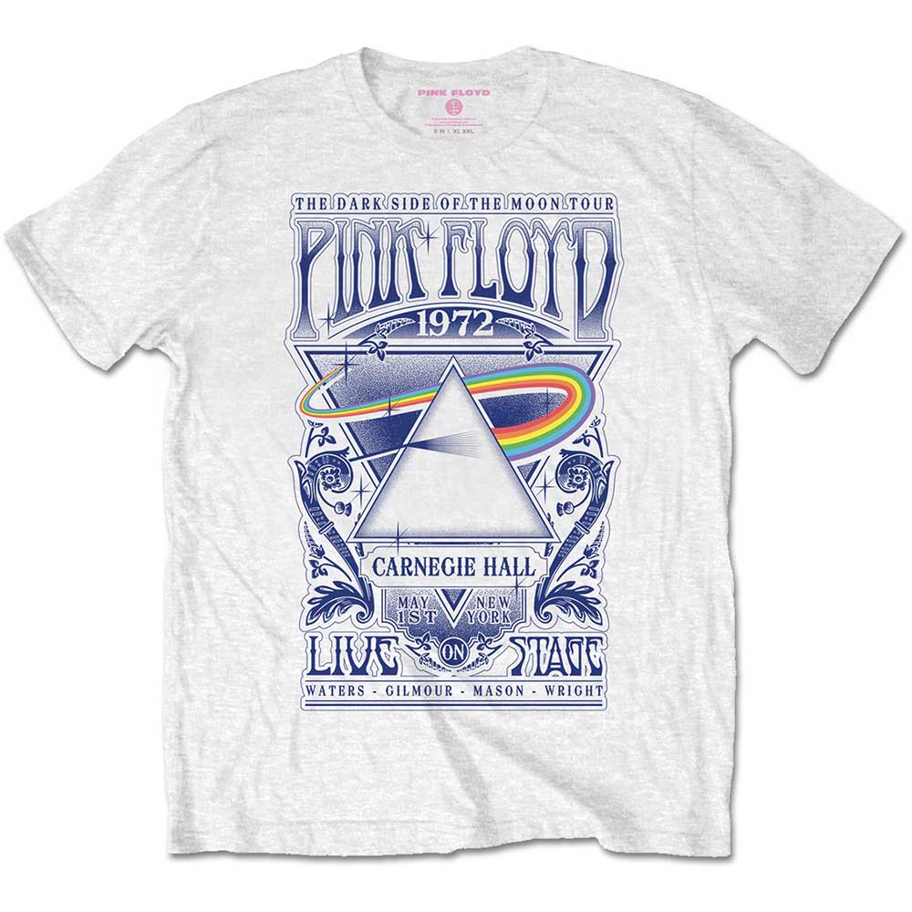 Pink Floyd Carnegie Hall Poster White T-Shirt