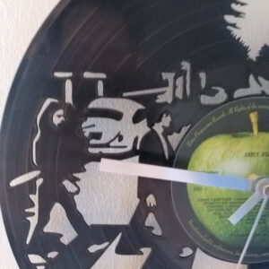 The Beatles Abbey Road Album Cover Vinyl Clock close up 1