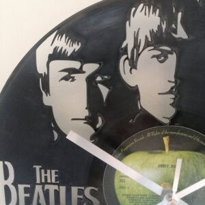 The Beatles Vinyl Clock close up 1 The Beatles Vinyl Clock close up 1