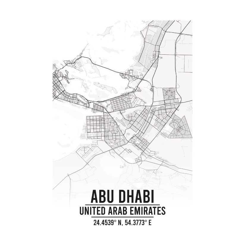 Abu Dhabi, United Arab Emirates Map