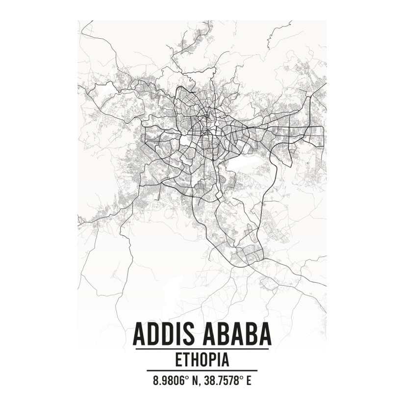 Addis Ababa Ethiopia map
