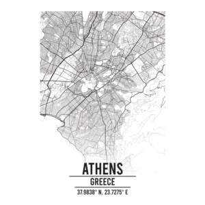 Athens Greece map