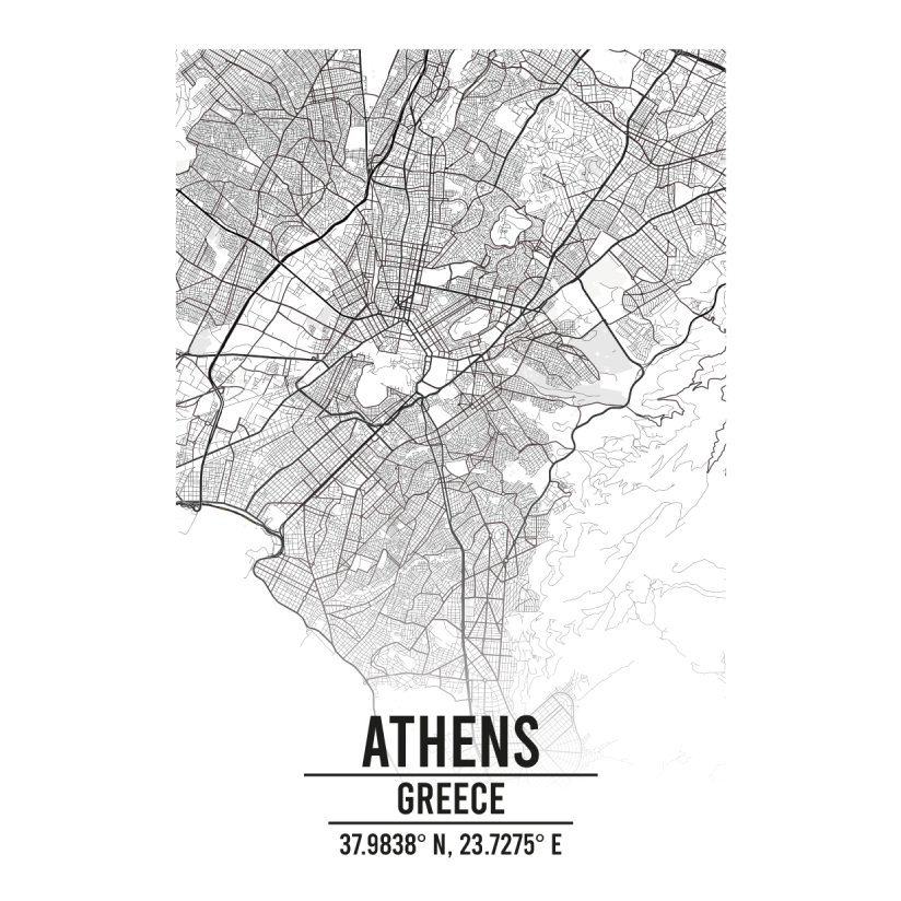 Athens Greece map