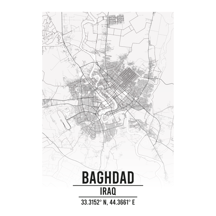 Baghdad Iraq map