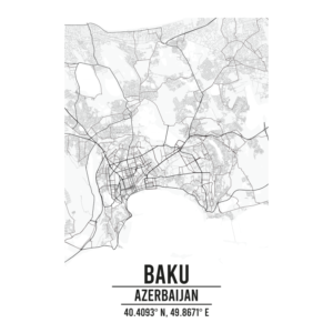 Baku Azerbaijan map