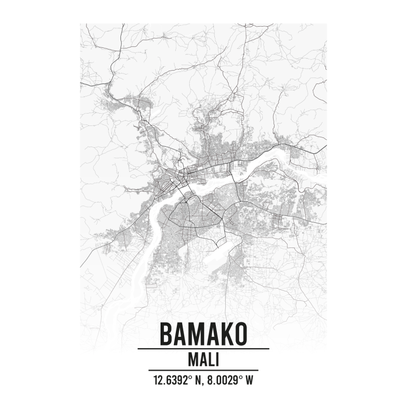Bamako Mali map