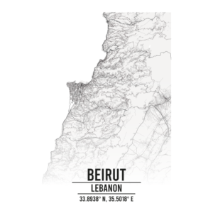 Beirut Lebanon map