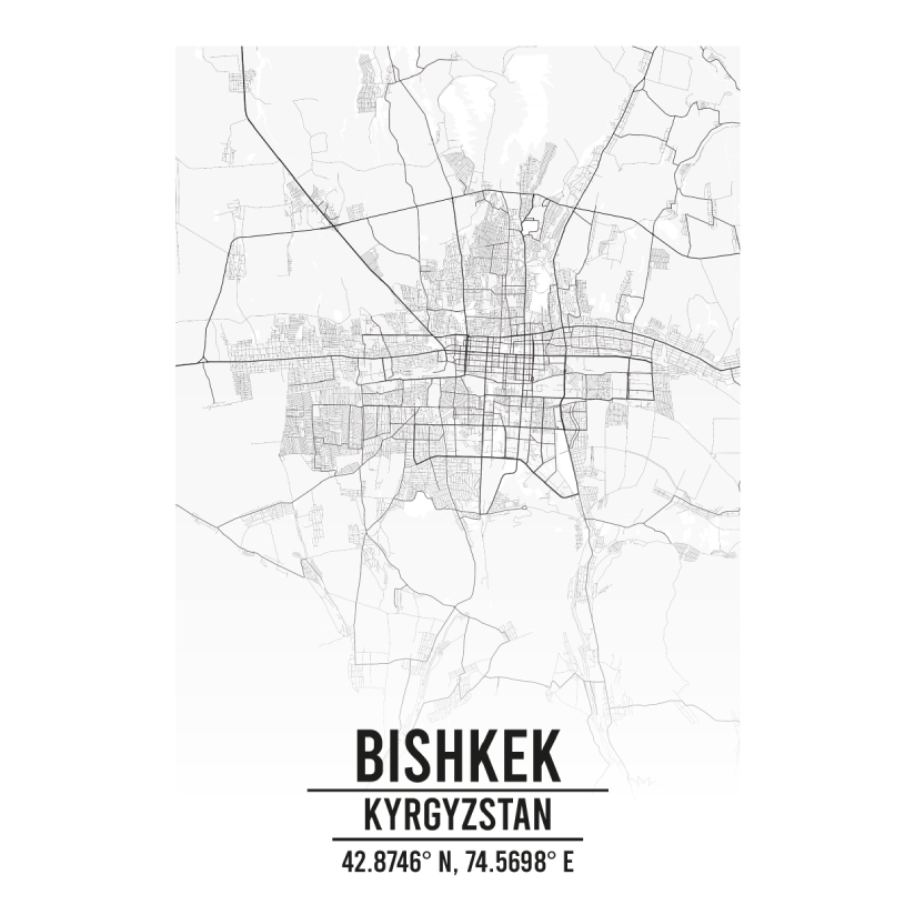 Bishkek Kyrgyzstan map