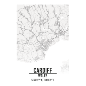 Cardiff Wales map