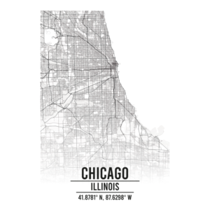 Chicago Illinois map
