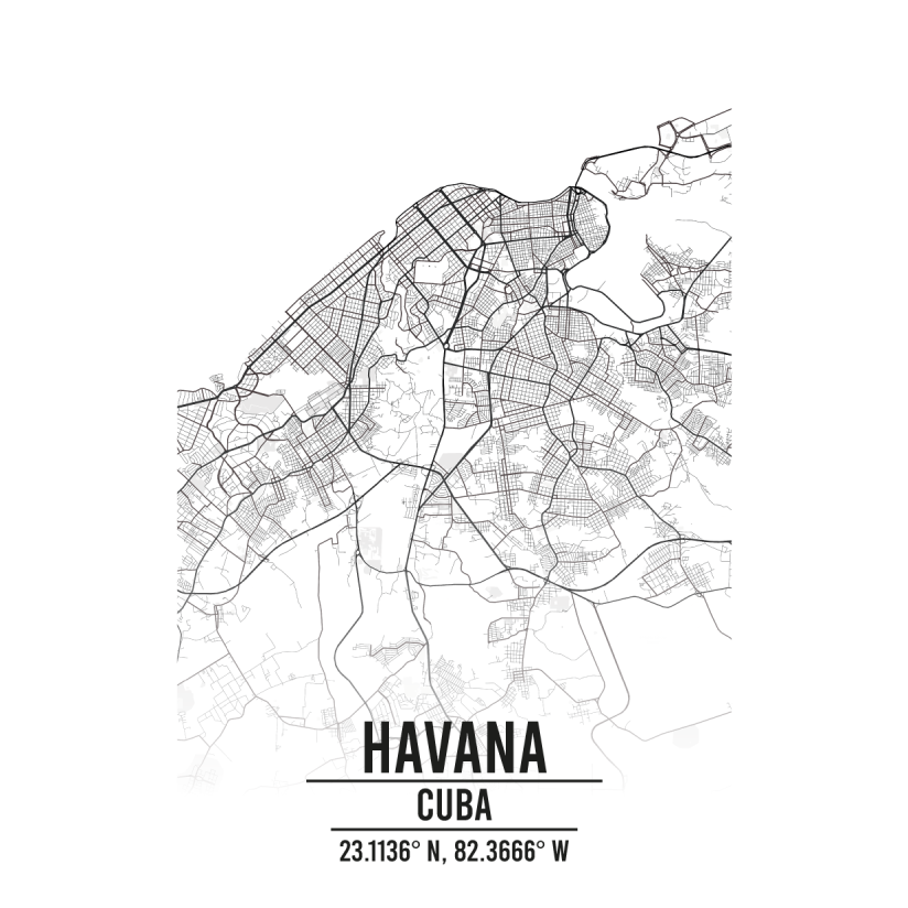 Havana Cuba map