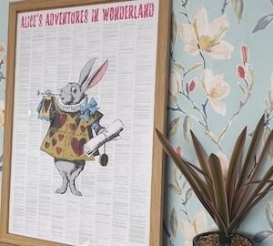 Alice In Wonderland White Rabbit 50x70cm Print