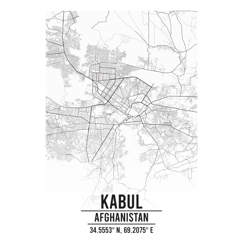 Kabul Afghanistan map