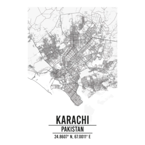 Karachi Pakistan map