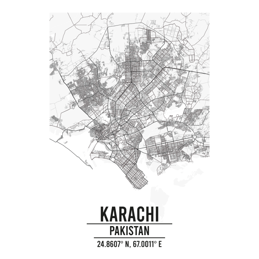 Karachi Pakistan map