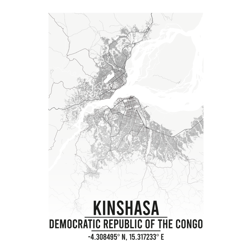 Kinshasa Democratic Republic of the Congo map