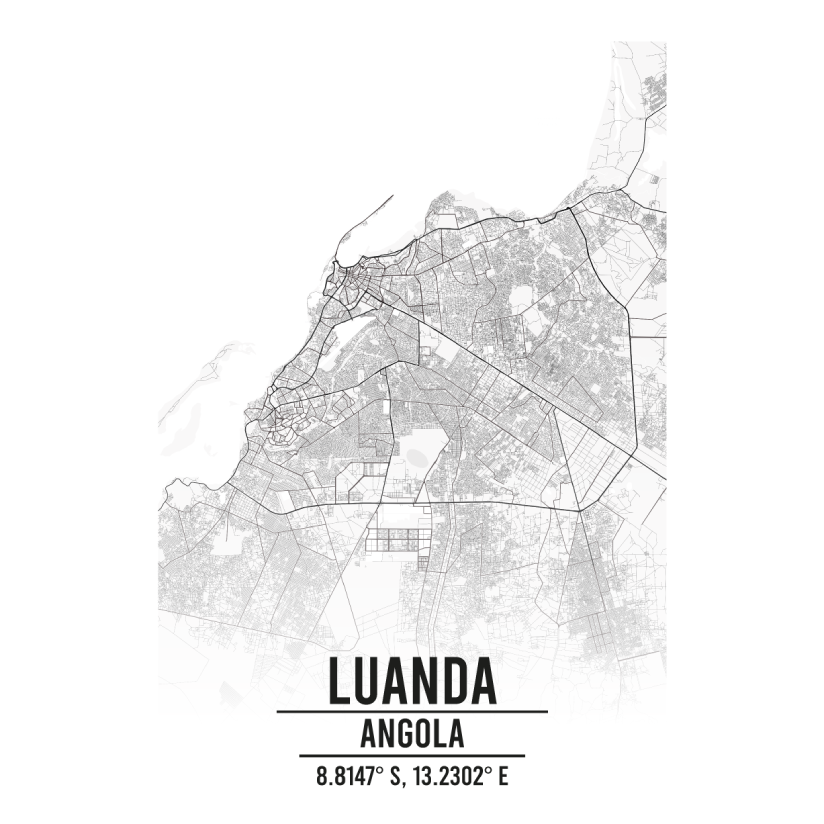 Luanda Angola map