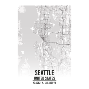 Seattle United States map