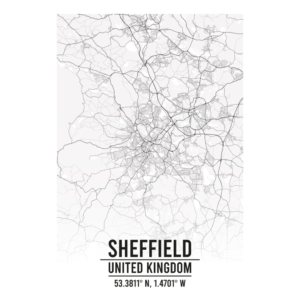 Sheffield United Kingdom map