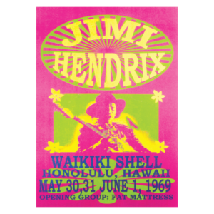 571 Jimi Hendrix Live in Hawaii Poster