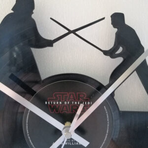 Star Wars Luke & Darth Vader Vinyl Clock close up 1