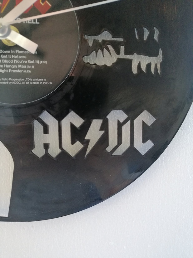 ACDC Angus Young Clock close up 2