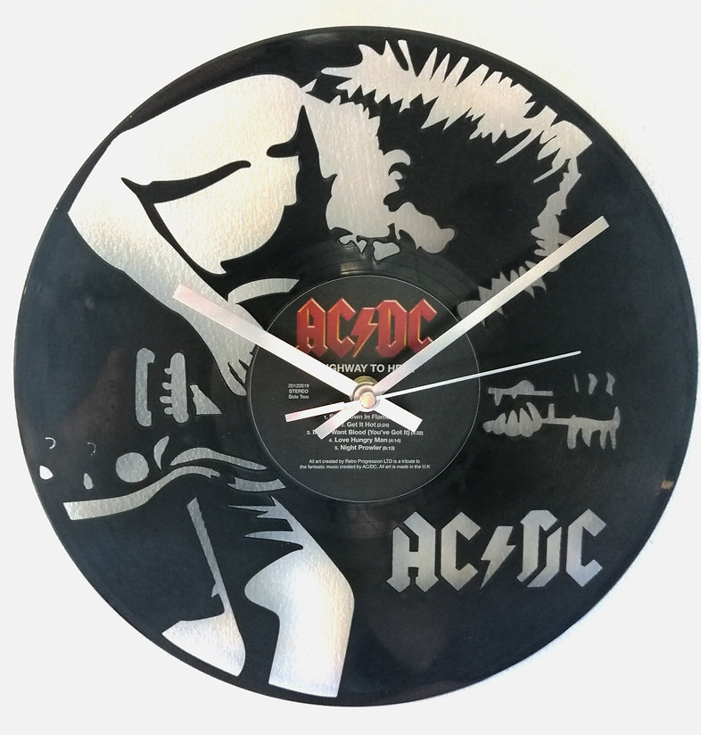 ACDC Angus Young Vinyl Clock