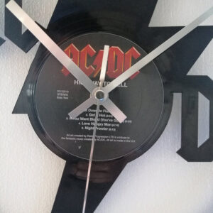 ACDC Logo Vinyl Clock close up 3 ACDC Logo Vinyl Clock close up 3