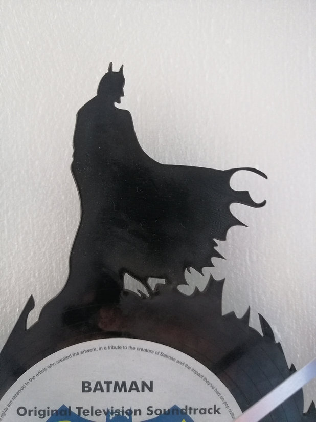 Batman Joker Vinyl Clock close up 4