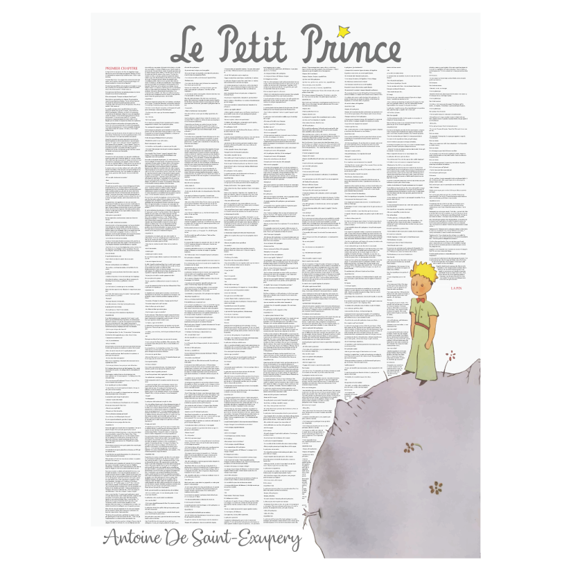 Little Prince in French print