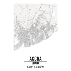 Accra Ghana map