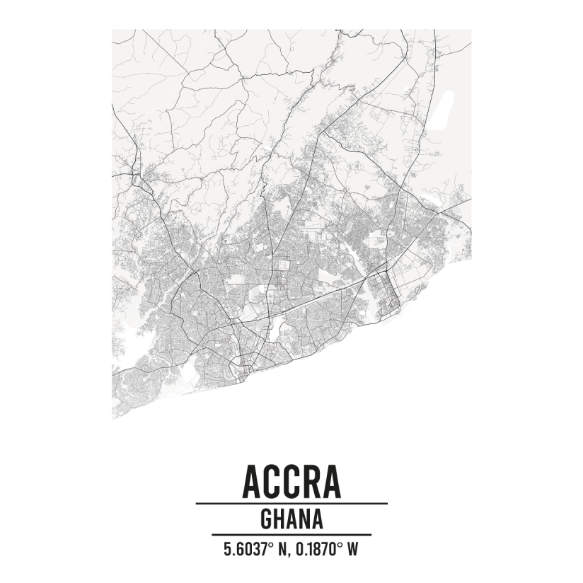 Accra Ghana map