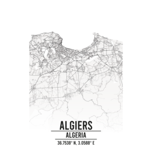 Algiers Algeria map