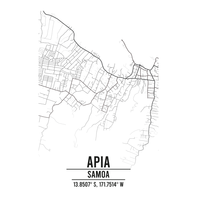 Apia Samoa map