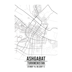 Ashgabat Turkmenistan map