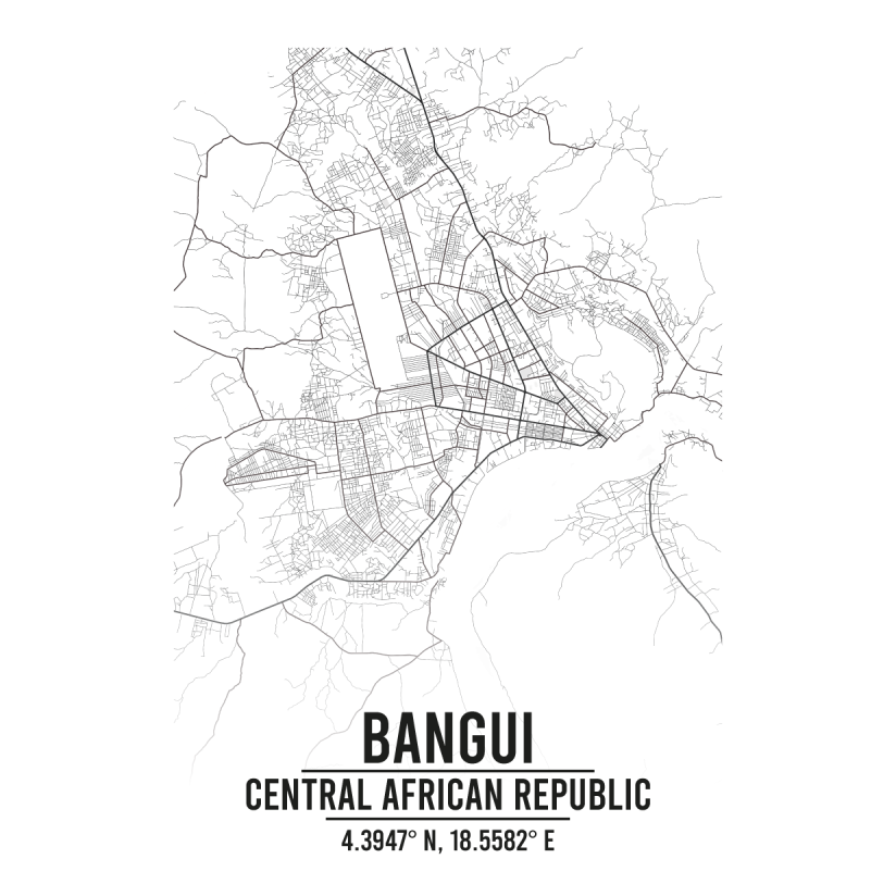 Bangui Central African Republic map Bangui Central African Republic map