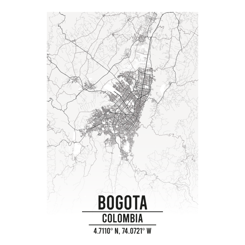 Bogota Colombia map