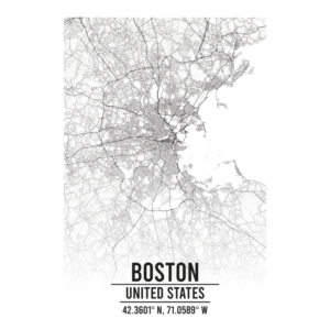 Boston United States map